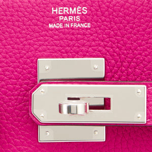 Hermes Rose Pourpre 30cm Birkin Pink Togo Palladium Hardware