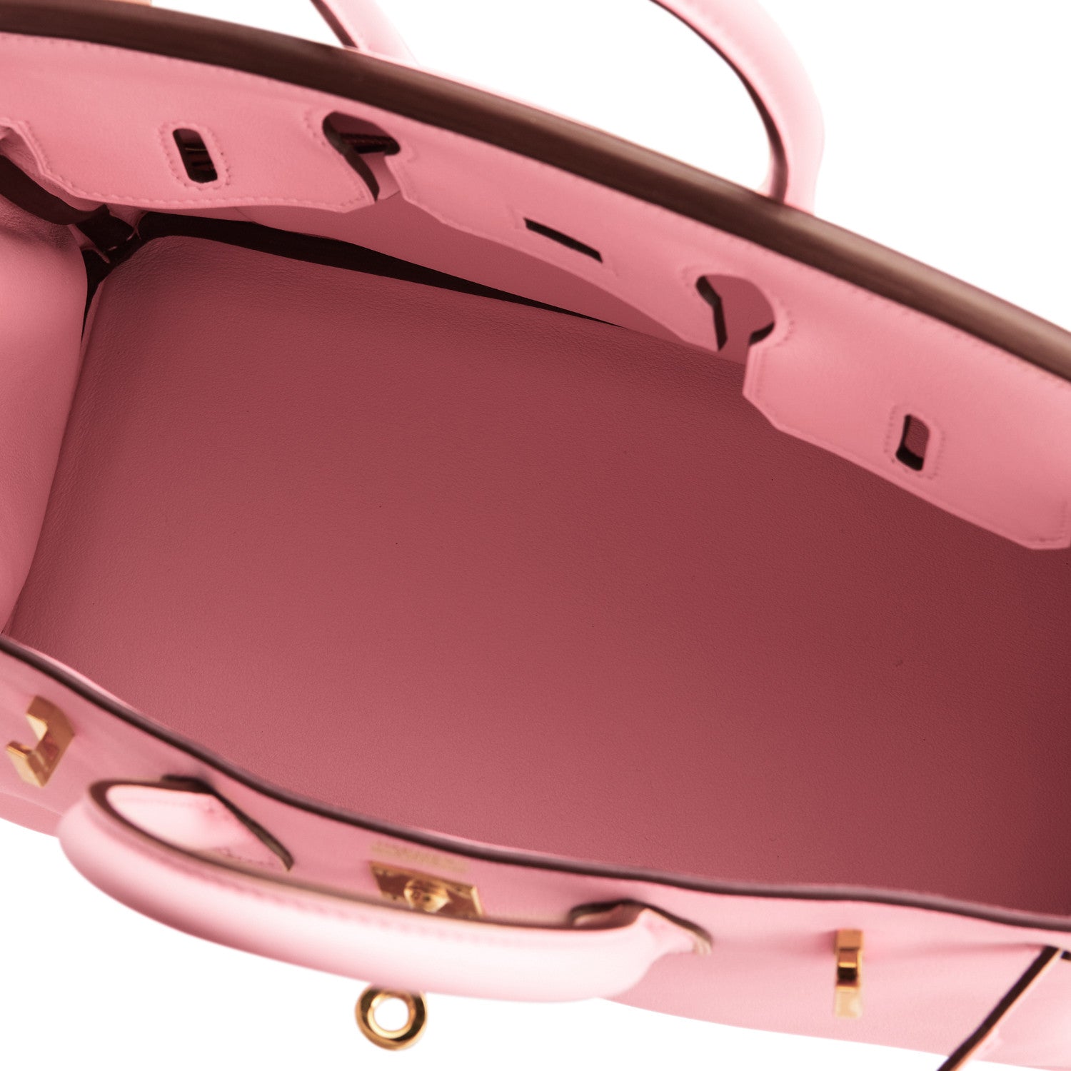 Hermes Swift Gold Hardware Pink Jewel Birkin 25 Rose Sakura Bag at