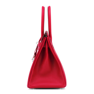 Hermes Rouge Casaque 30cm Birkin Bag Epsom Palladium Hardware