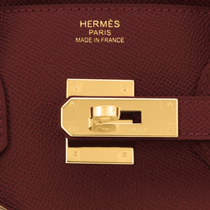 Hermes Rouge H 30cm Birkin Epsom Gold Hardware