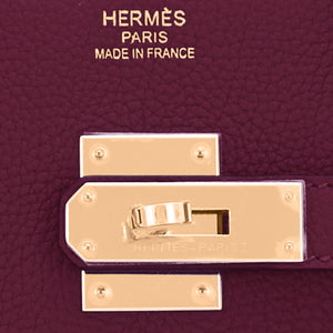Hermes Rouge H Birkin 35 Togo Gold Hardware