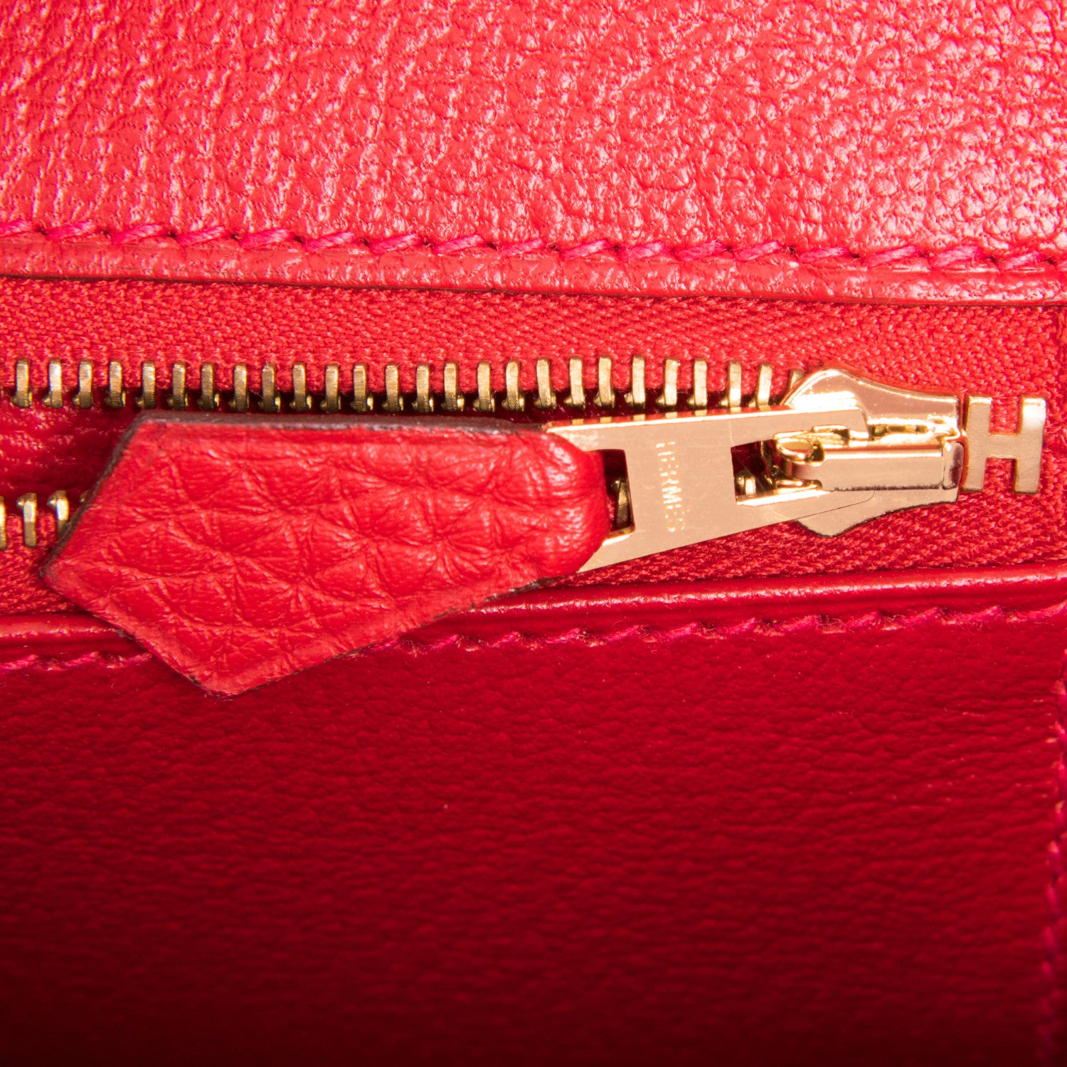 Hermes Birkin 35 Rouge Casaque Clemence Palladium Hardware