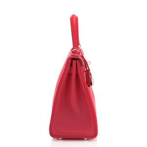 Hermes Kelly 28cm Rouge de Coeur Grenat Lipstick Red Shoulder Bag Z Stamp, 2021