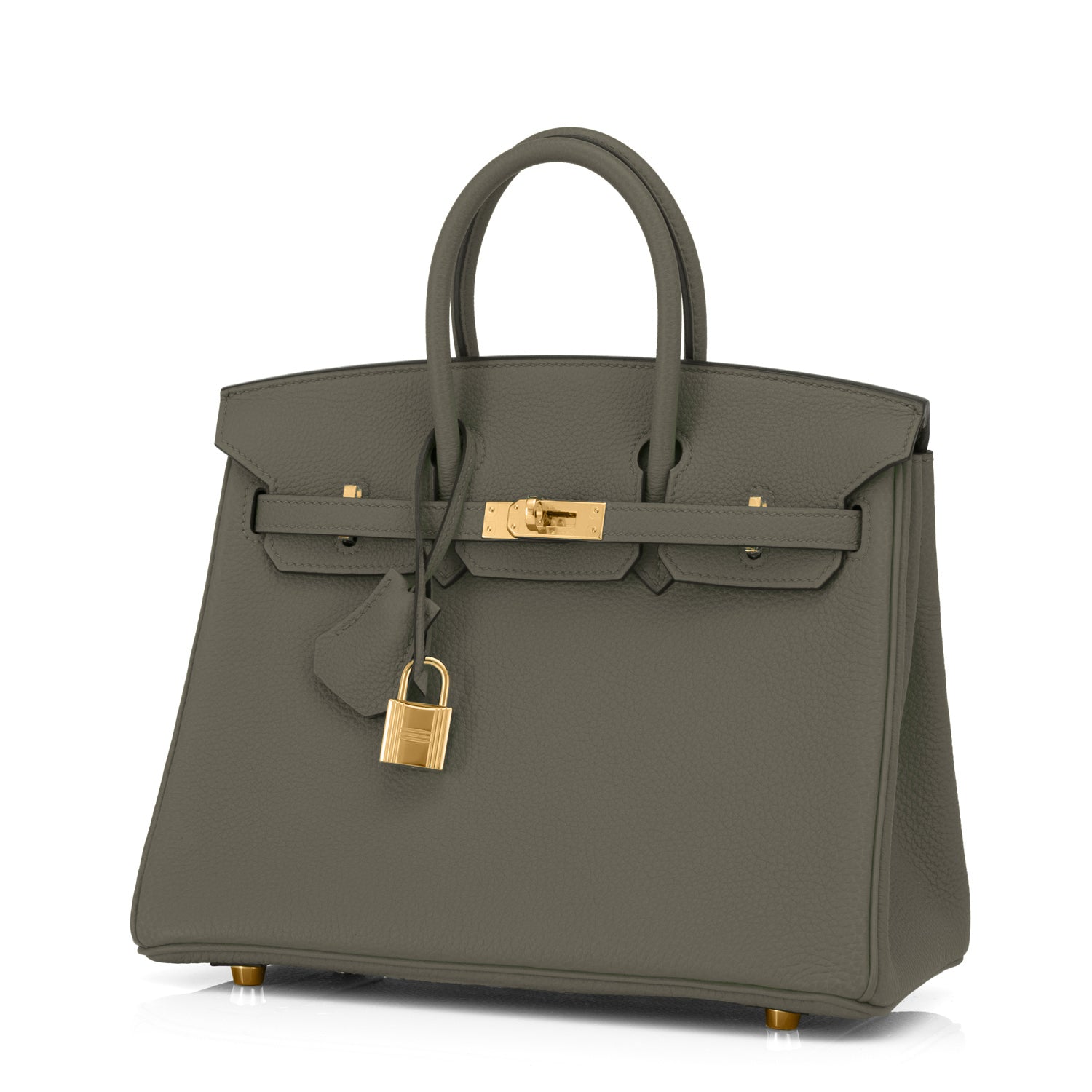 Hermes Birkin Bag Togo Leather Gold Hardware In Military Green