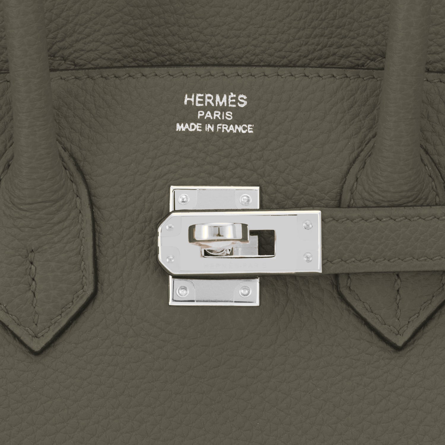 Hermes Birkin Handbag Vert Olive Togo with Palladium Hardware 25 at 1stDibs