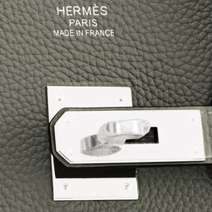 Hermes Birkin 35cm Vert de Gris Green Grey Togo Palladium Bag Y Stamp, 2020