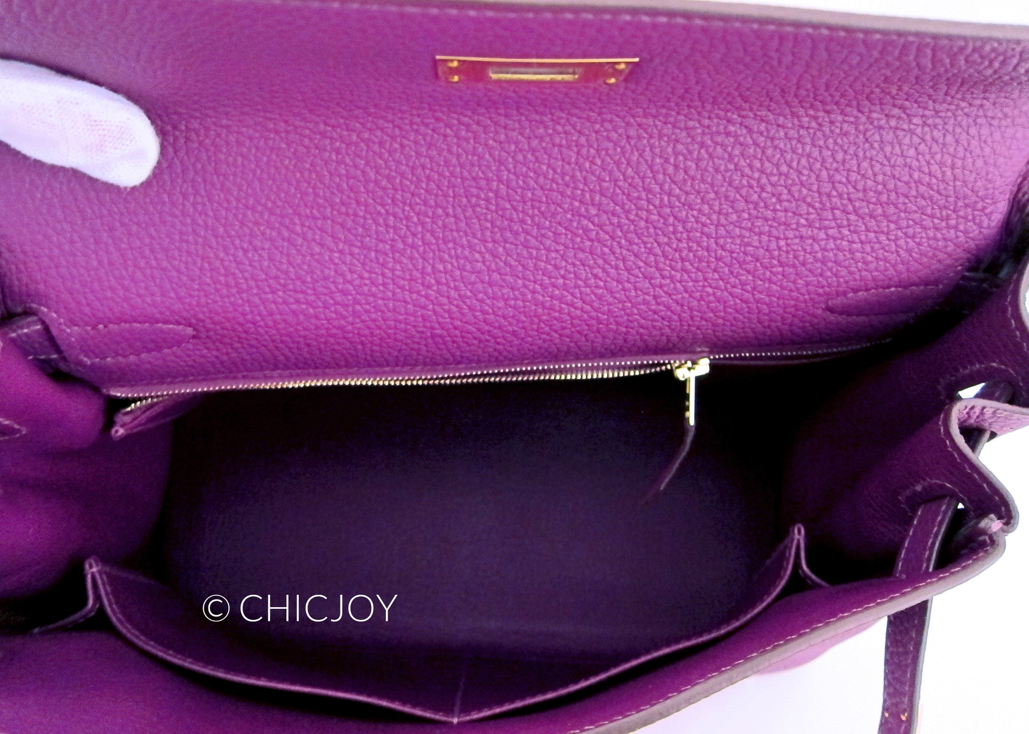 Hermes Birkin 25 Anemone Purple Swift GHW Handbag in Box