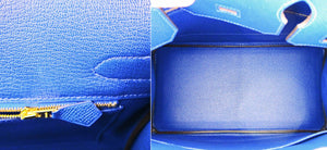 Hermes Blue Electric 30cm Epsom Birkin Gold Hardware GHW Electrifying!