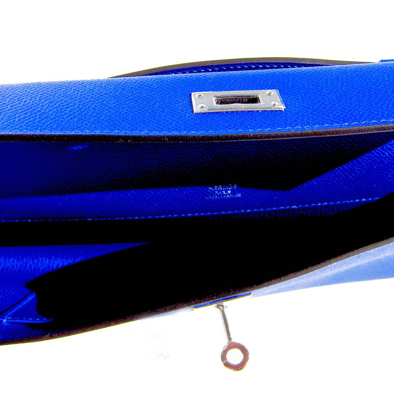 Hermes Navy Blue Kelly Pochette Gold Hardware Clutch Bag - Chicjoy