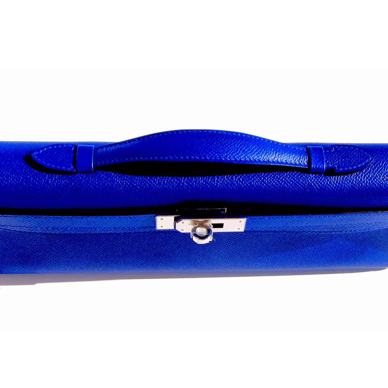 Hermès Kelly Cut Clutch Bag Blue Epsom Leather