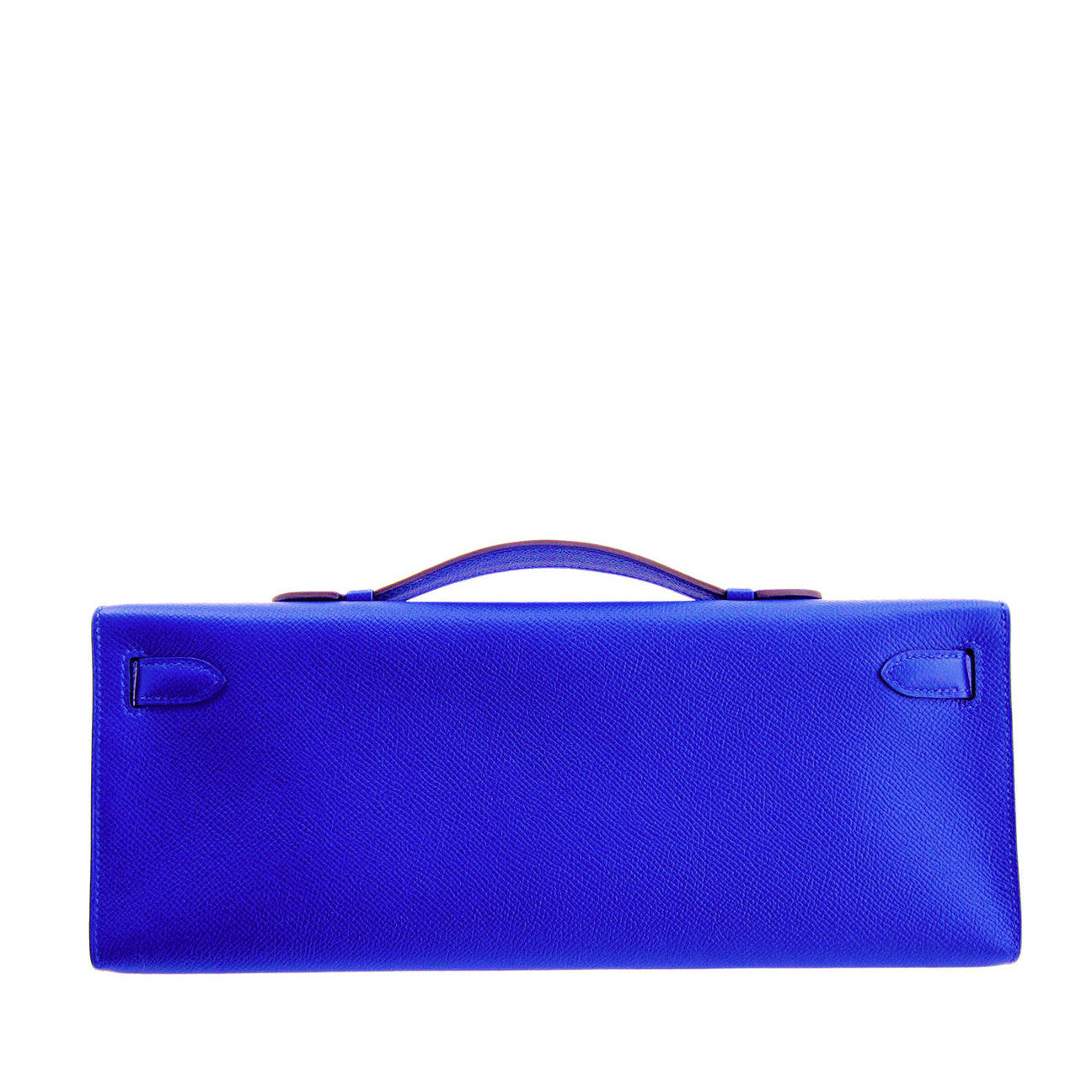 Hermes Kelly Cut Clutch Bag Blue Electric Epsom