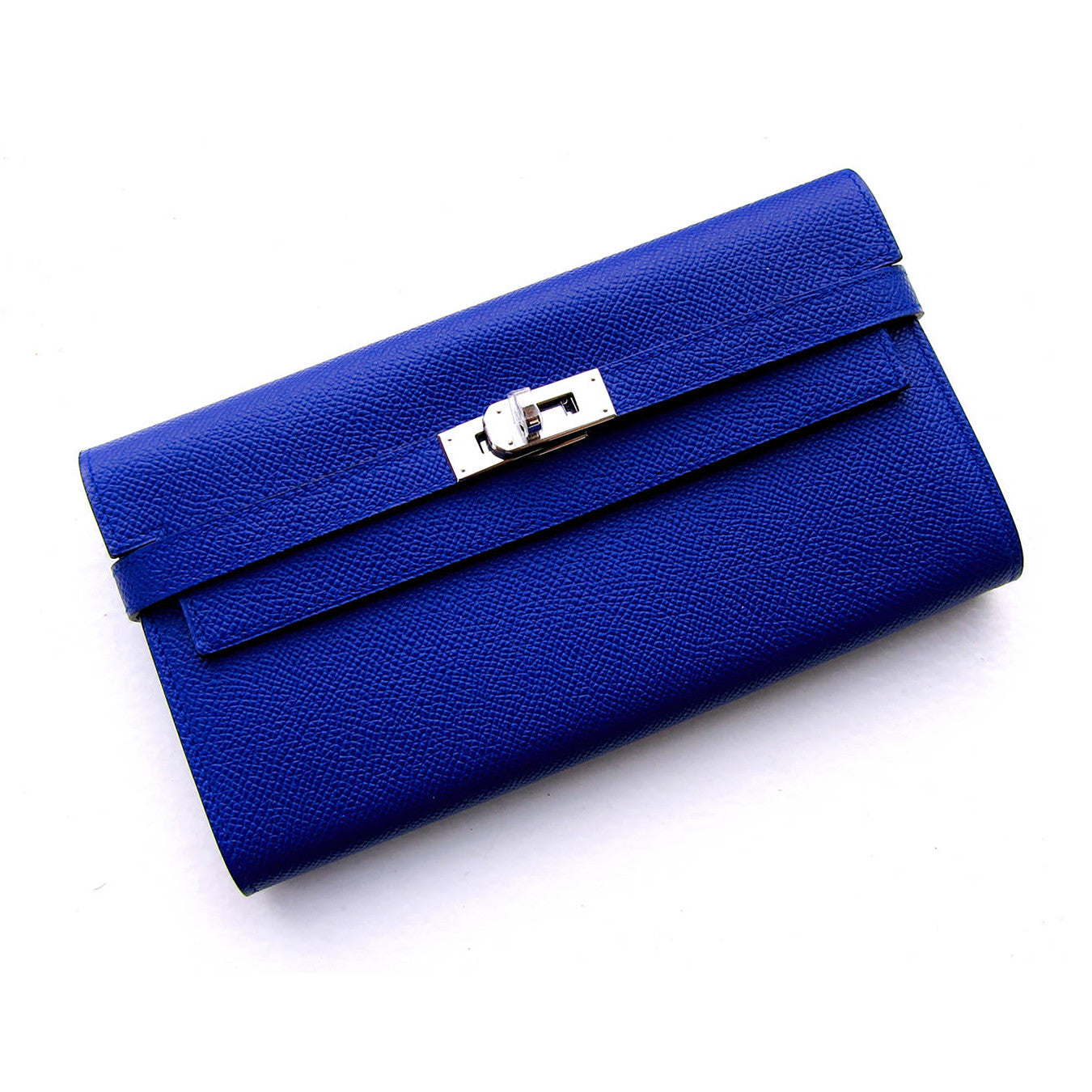 Hermes wallet blue Clearance