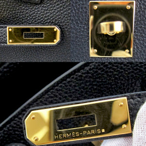 Hermes Black 35cm Togo Gold Hardware