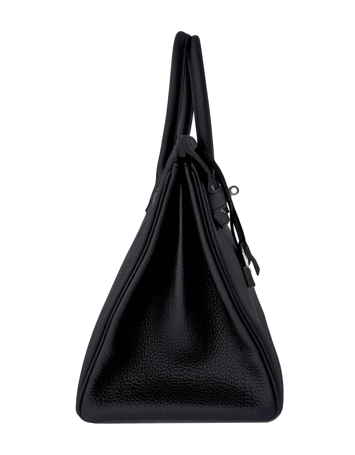 Hermes Birkin Mini Bag Togo Leather Palladium Hardware In Black