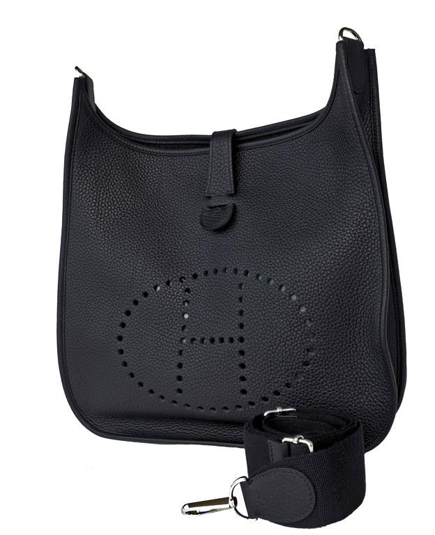Hermes Black Evelyne Unisex GM Clemence Cross Body Messenger Bag Iconi -  Chicjoy