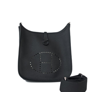 Hermes Black Evelyne PM Cross-Body Messenger Bag Chic