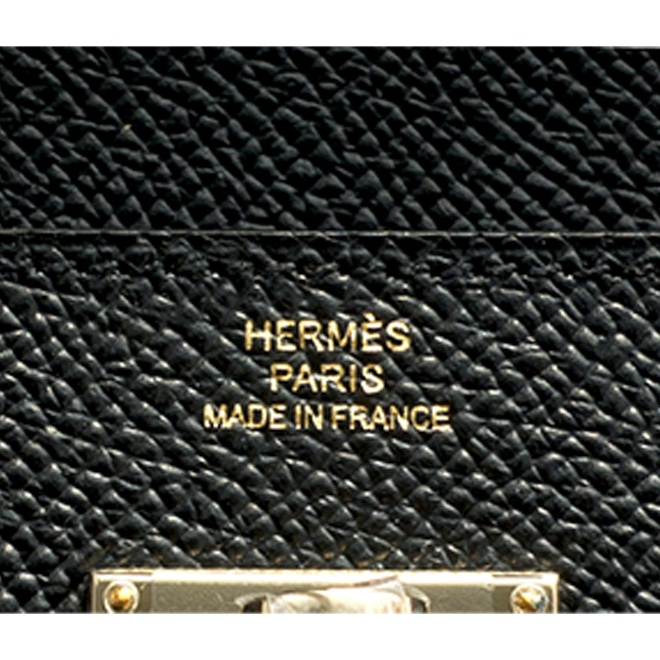 Hermes Black Epsom Permabrass Kelly Long Wallet Clutch Super Rare - Chicjoy
