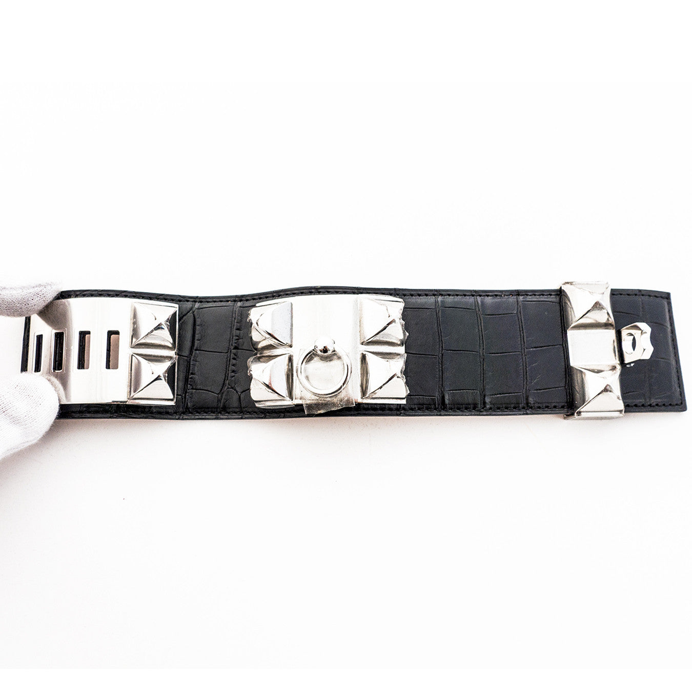 Hermès Black Swift Collier de Chien CDC Bracelet - Ann's Fabulous Closeouts