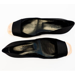 Hermes Ladies' Satin Suede Ballerina Flat Shoes 40 or 9.5 or 10