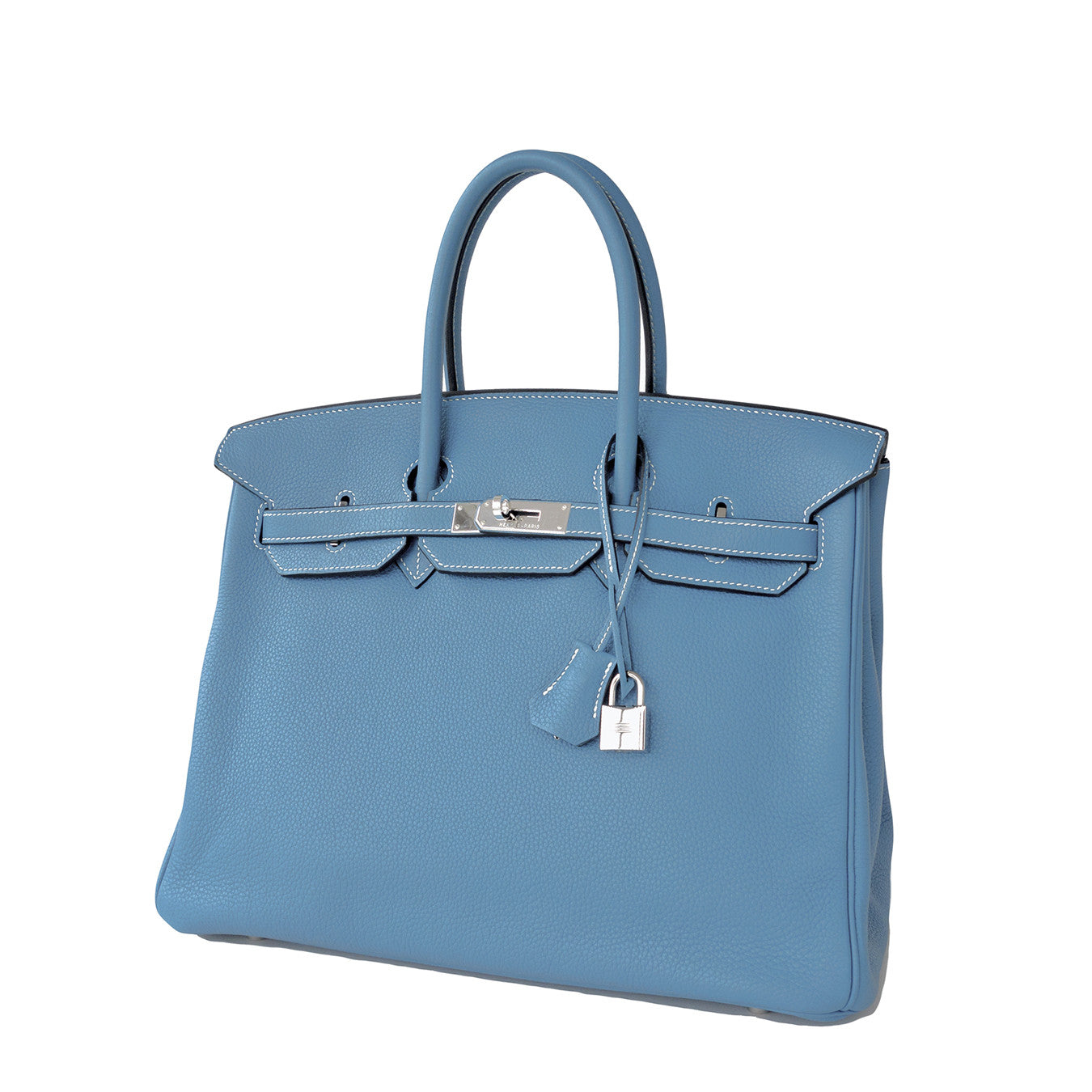 Hermès HERMES BIRKIN 35 cm Light blue Leather ref.915622 - Joli Closet