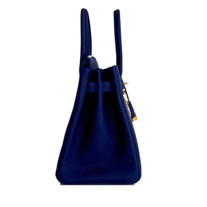 Hermes Birkin Bag 30cm Rich Blue Nuit Togo Gold Hardware