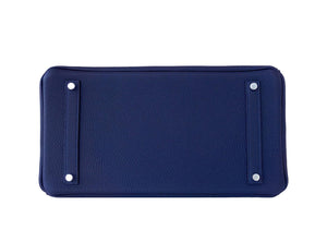 Hermes Navy Blue Nuit Togo 35cm Birkin Palladium Hardware