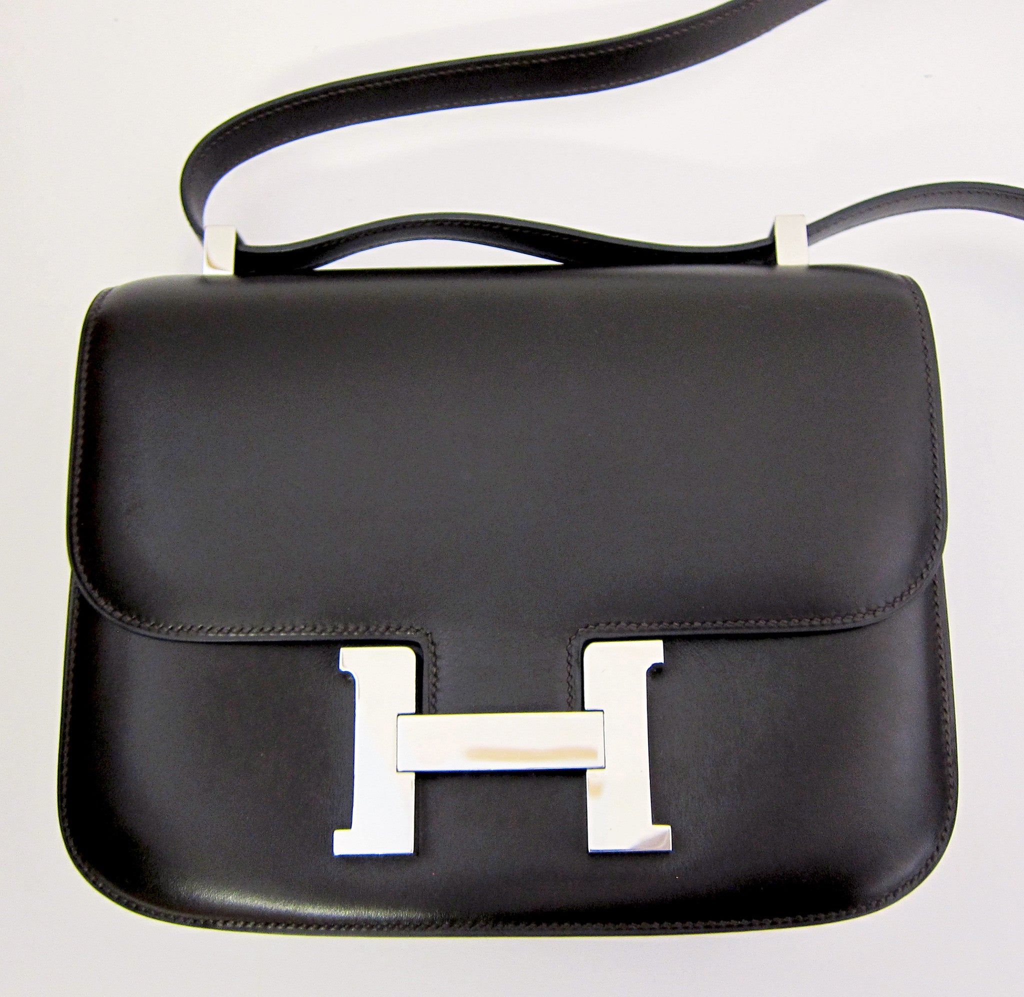 Hermes Exquisite Saint Louis Crystal Leather Petit H Pendant World Exc -  Chicjoy