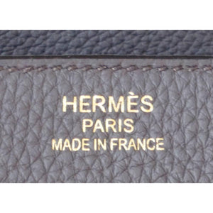 Hermes Etain Togo Tin Grey 35cm Birkin Gold Hardware GHW X Stamp