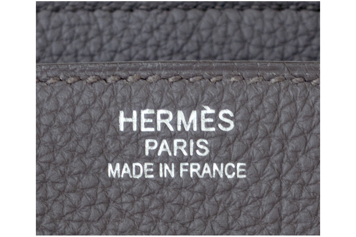 Hermes Hac A Dos, Gris Etain With Palladium Hardware, B Stamp