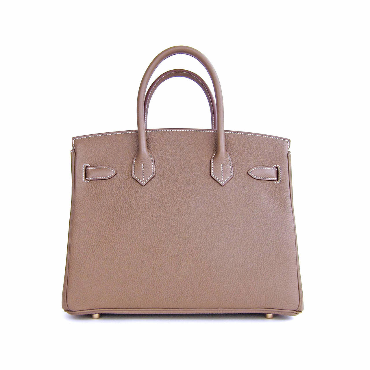 Hermes Gold Brown Togo Birkin 25 Gold Hardware Handbag Bag Tote