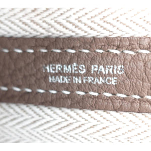 Hermes Etoupe TPM Leather Garden Party Tres Petite Modele Tote Bag 30cm Rare