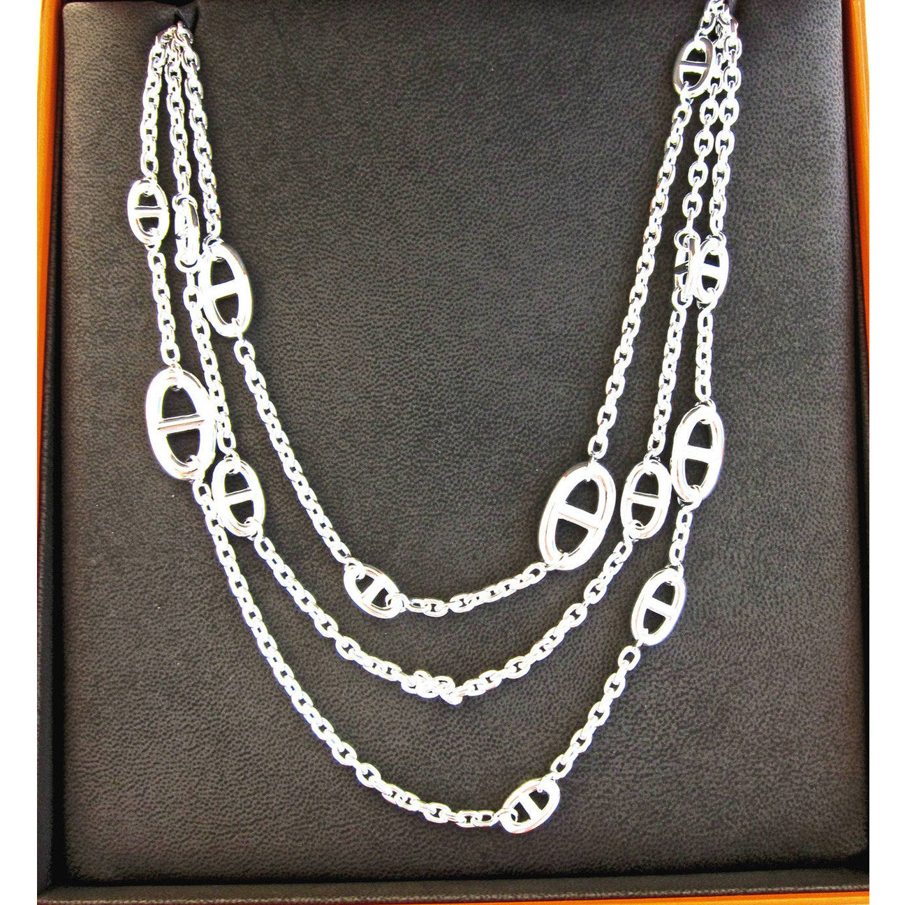Chaîne d'ancre silver necklace Hermès Silver in Silver - 40519463