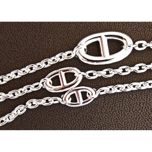 Hermes Farandole Solid Silver Long Necklace 160cm Below Retail!