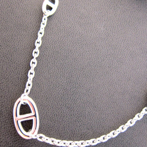 Hermes Farandole Long Solid Silver Classic Chain Necklace