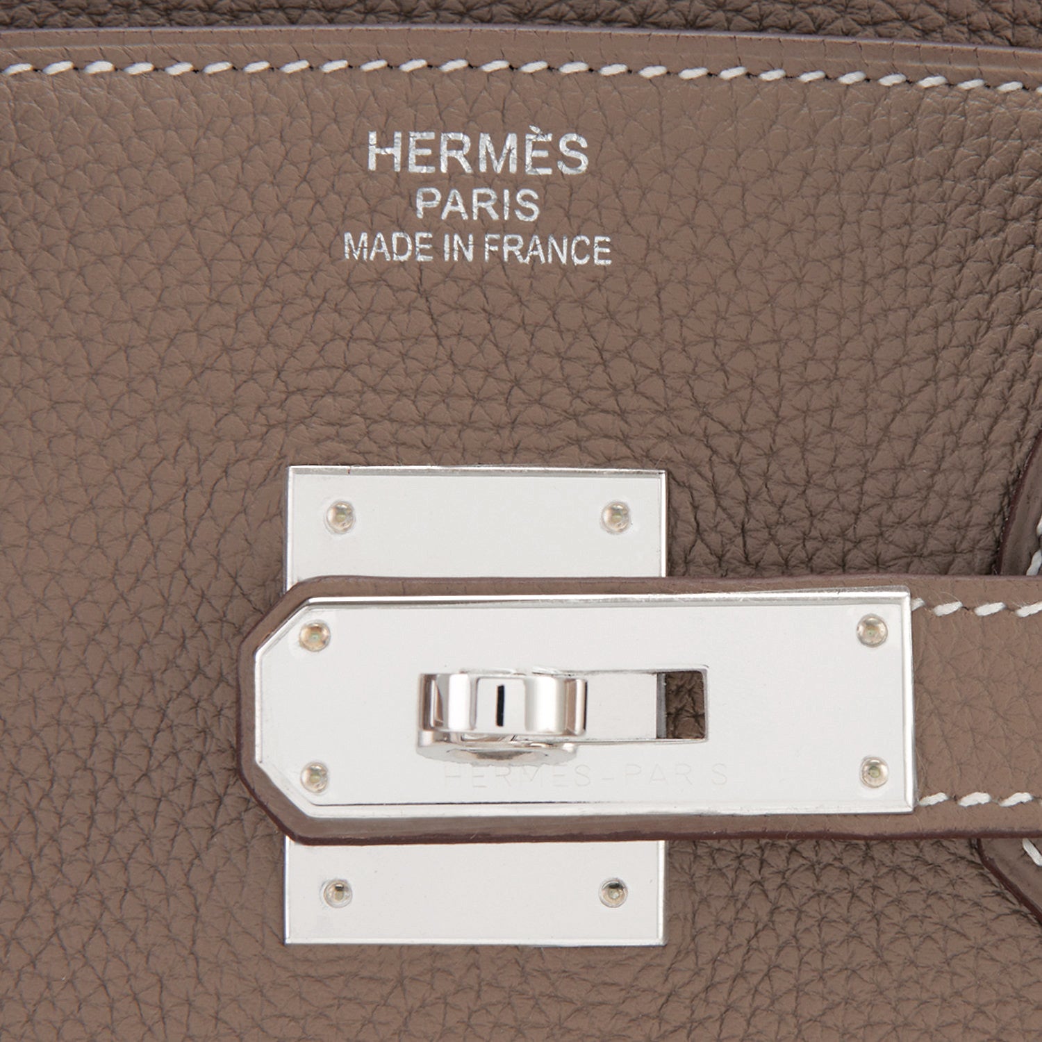 Hermes Etoupe Togo 35cm Birkin Palladium Hardware - Chicjoy
