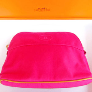 Hermes Fuchsia Bolide Toiletry Beach and Travel Case MM