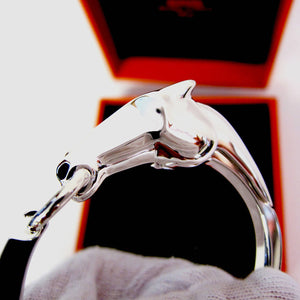 Hermes Galop Horse Solid Silver PM Bracelet Iconic Gift Below Retail