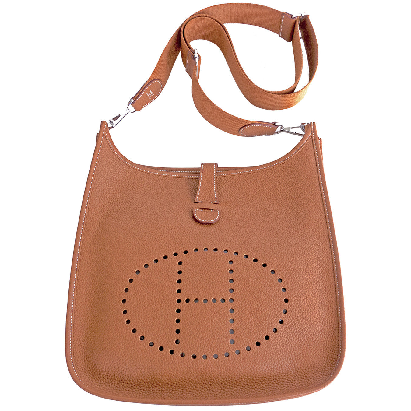名作 Hermes Gold Evelyne GM Crossbody Messenger Bag Celeb Fave その他