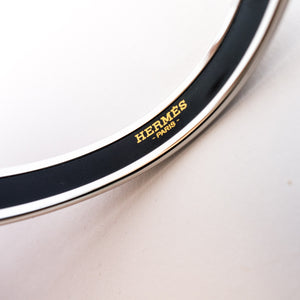 Hermes Gold Printed Enamel Bracelet Collier de Chien CDC Palladium 65