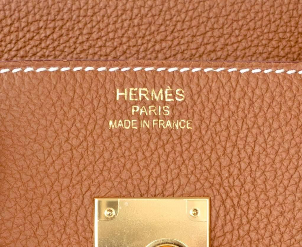 Hermes Birkin 35cm Biscuit Gold Togo Beige Tan Bag Z Stamp - Chicjoy