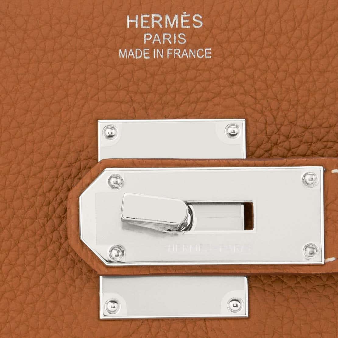 Hermes Birkin 40cm Togo Leather Darkbrown Handbag with Silver Hardware  Hermes