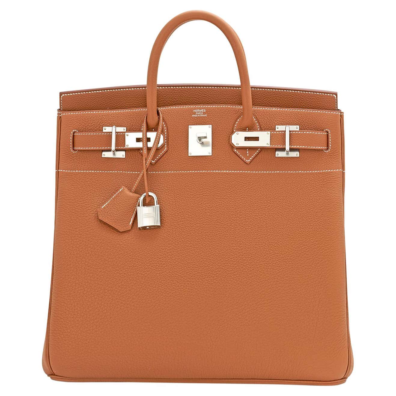 Hermes Birkin 40cm HAC Gold Tan Togo Palladium Bag Z Stamp Hermes Birkin 40cm HAC Gold Tan Togo Palladium Bag Z Stamp