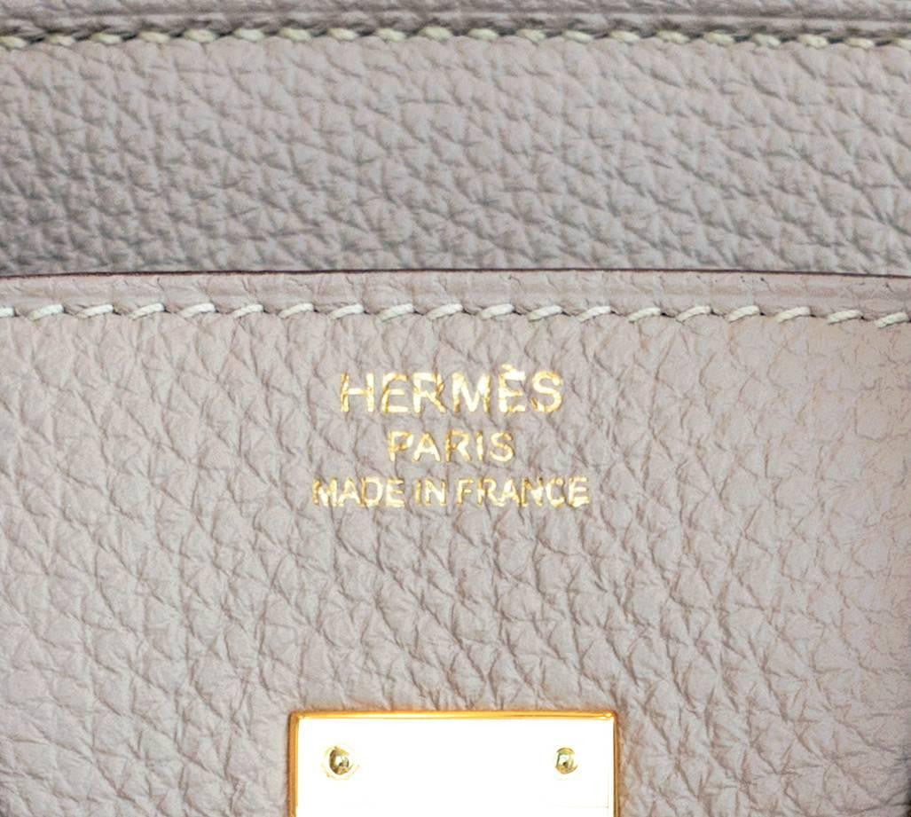 Hermes Birkin 25cm Gris Tourterelle Togo Bag Gold Hardware - Chicjoy