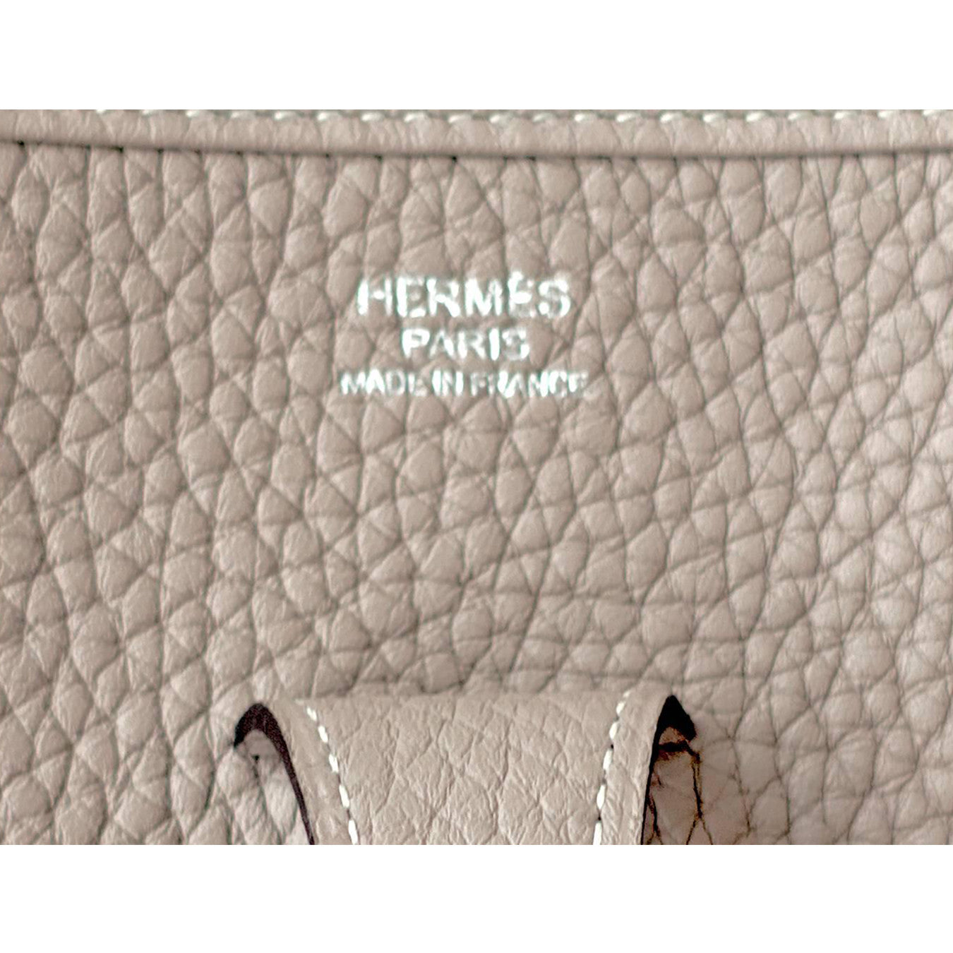 Hermes Gris Tourterelle Clemence Leather Ulysse PM Agenda Cover w