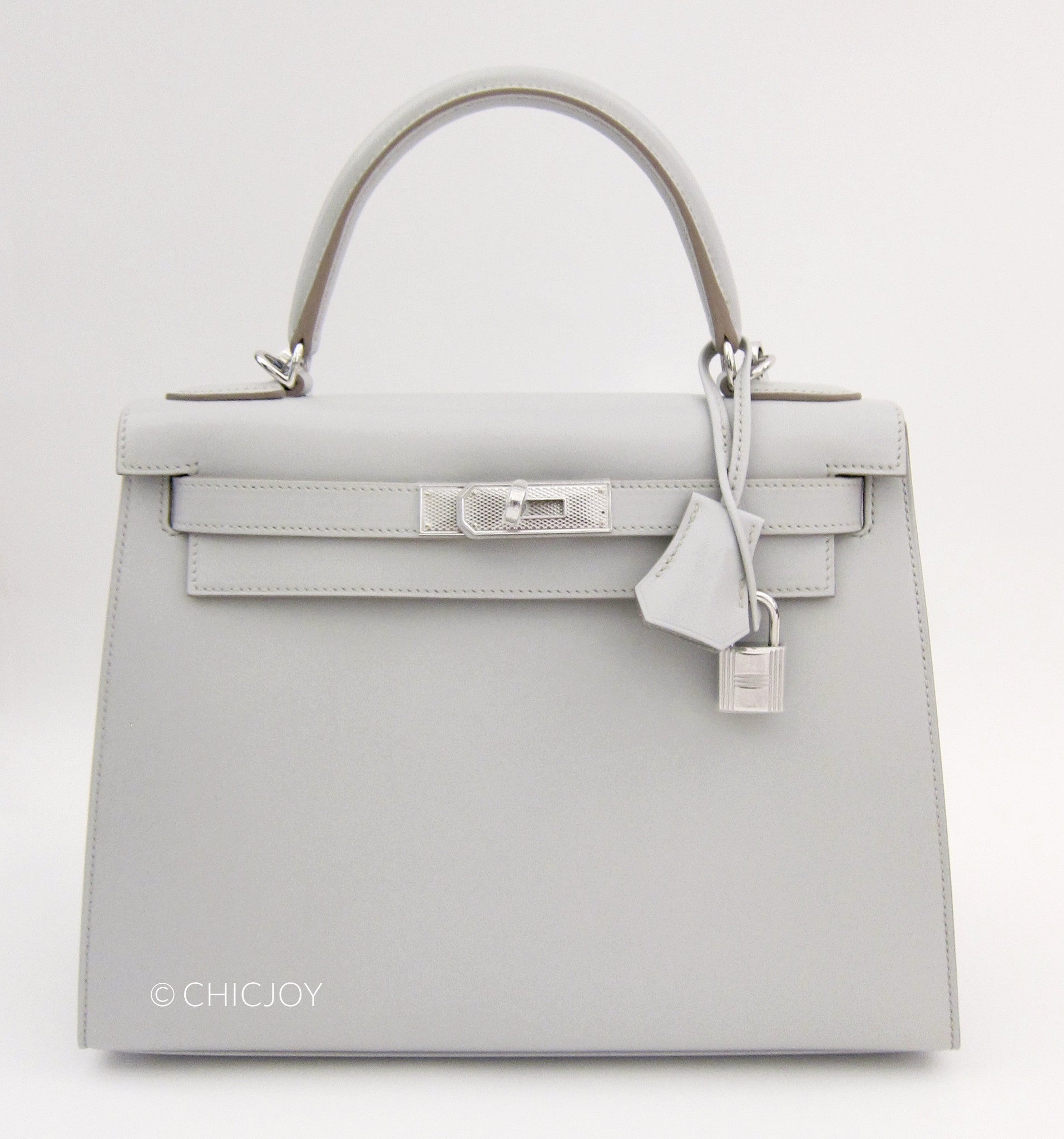 Hermès Kelly Shoulder Bag, Kelly Pochette, Kelly Cut - Chicjoy Tagged gris  mouette kelly