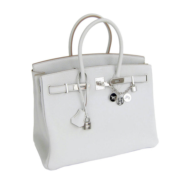 Hermes Birkin Sellier Bag Grey Epsom with Palladium Hardware 30