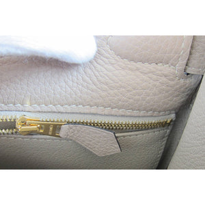 Hermes Gris Tourterelle 28cm Togo Kelly Gold GHW Shoulder Bag