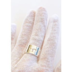 Hermes Ring Solid Silver Kelly Ring GM 54 or 7 Chic