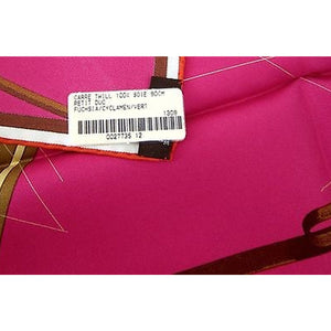 Hermes Petit Duc Silk Scarf Pink Purple Green Carre 90cm