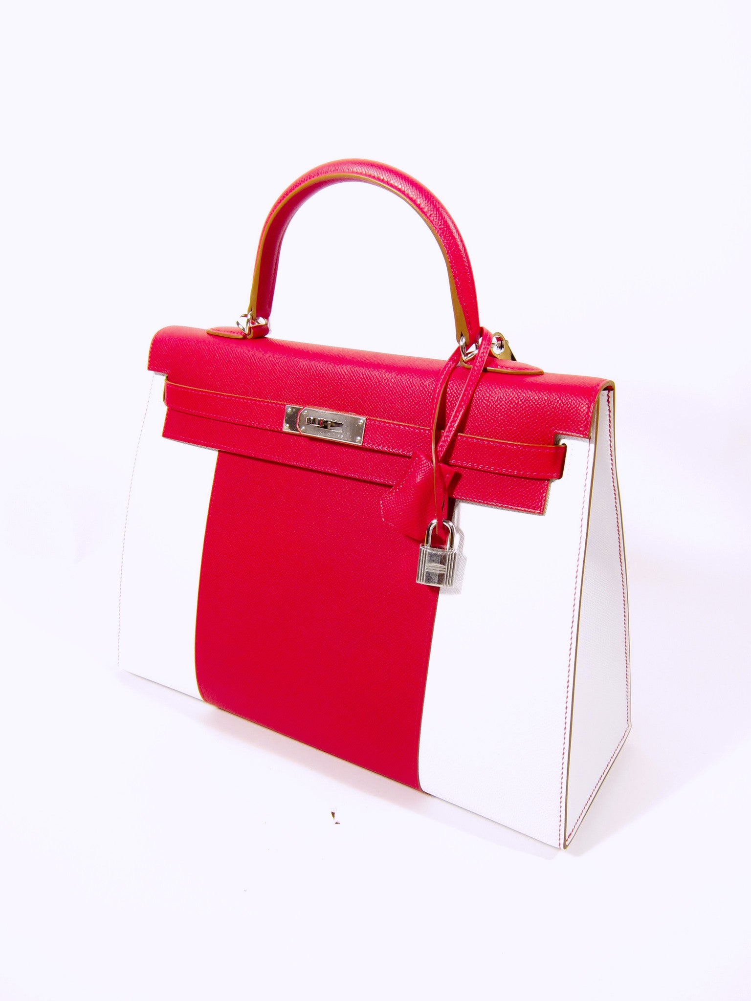 Hermes Kelly 35 Rouge Casaque White Flag/Limited Edition Epsom PHW. Kelly  35 Bag